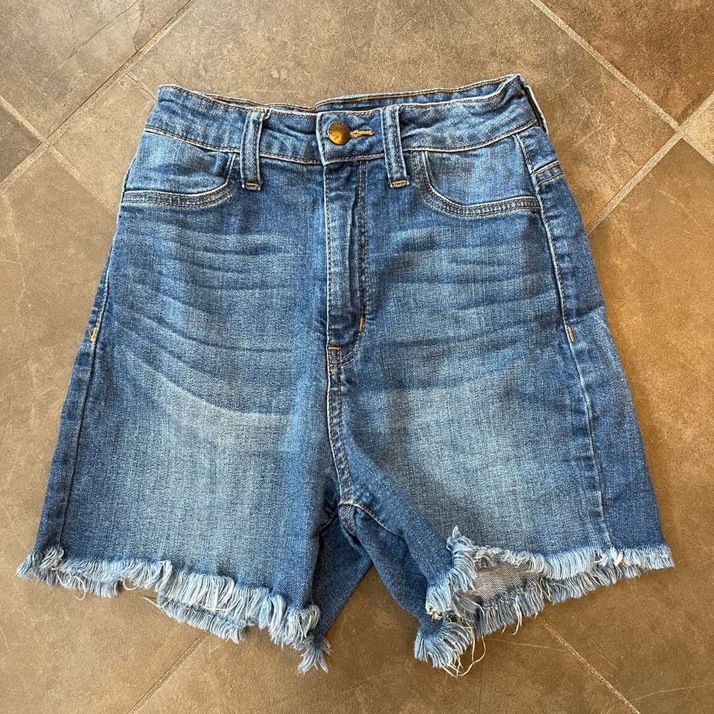 Fashion Nova Cut Off High Rise Jean Shorts - 3